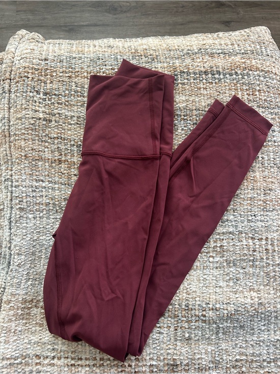 lululemon athletica Pants - Lululemon Burgandy wunder under high rise 28 inch luxtreme